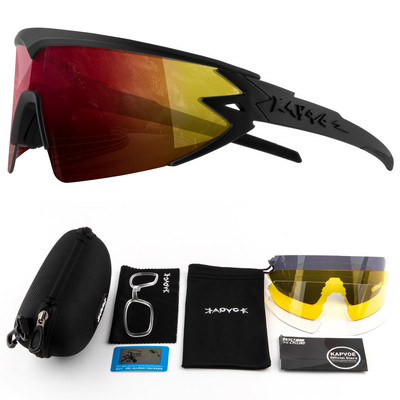 Ochelari de schi Kapvoe Ochelari polarizați UV400 Noi TR90 Ochelari cu mască mare de schi Sport în aer liber Schi Zăpadă Bărbați Femei Ochelari de snowboard