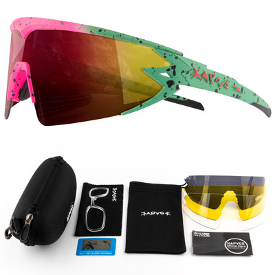 Ochelari de schi Kapvoe Ochelari polarizați UV400 Noi TR90 Ochelari cu mască mare de schi Sport în aer liber Schi Zăpadă Bărbați Femei Ochelari de snowboard