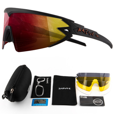 Ochelari de schi Kapvoe Ochelari polarizați UV400 Noi TR90 Ochelari cu mască mare de schi Sport în aer liber Schi Zăpadă Bărbați Femei Ochelari de snowboard