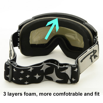 Детектор Магнитни ски очила Двойни слоеве UV400 Анти-мъгла Ски маска Очила Моторни шейни Ски Мъже Жени Сноуборд очила