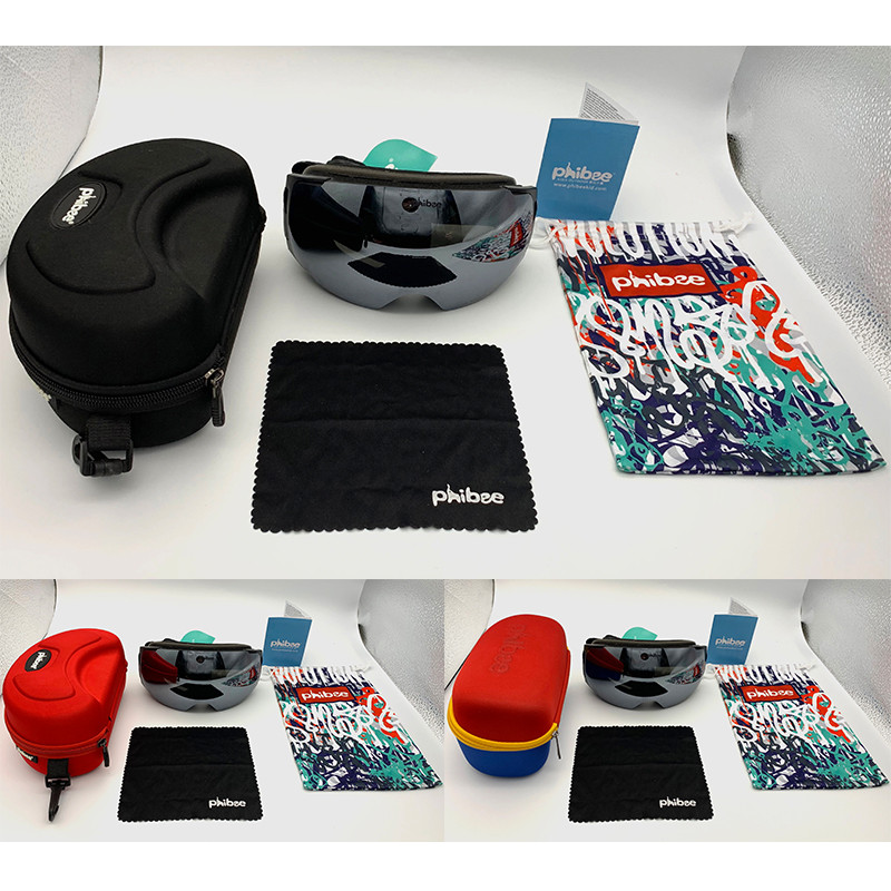 Detector Ochelari de schi magnetici Straturi duble UV400 Mască de schi anti-aburire Ochelari de schi Snowmobil Bărbați Femei Ochelari de snowboard de zăpadă