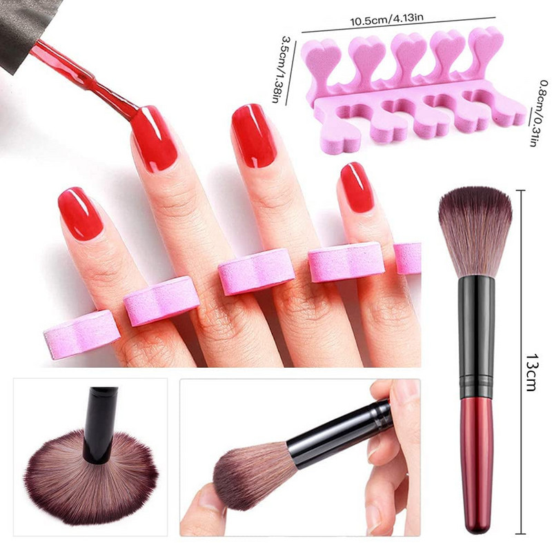 50 buc/pachet Instrument pentru arta unghiilor Separatoare pentru degetele degetelor de la picior Lac de unghii Îngrijirea picioarelor Separatoare de degete cu burete în vrac Manichiură Pedichiură Salon/Acasă