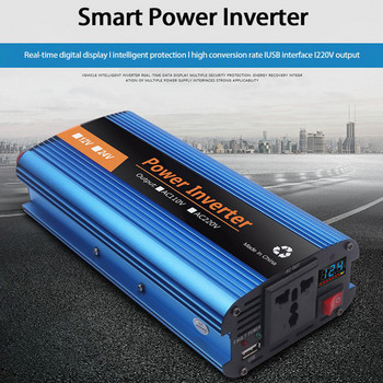 Power Inverter Pure Sine Wave Inverter Solar 4000W Μετατροπέας αυτοκινήτου Μετατροπέας DC 12V σε 220V Οθόνη LED για RV Camping