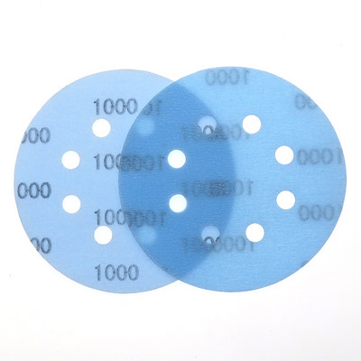 15 БР. 5-инчов 125 мм 8-дупков мек супер фин мокър/сух кука и примка Автоматично фолио за тяло Шлифовъчни дискове Боя Абразивна шкурка 60-5000 песъчинки