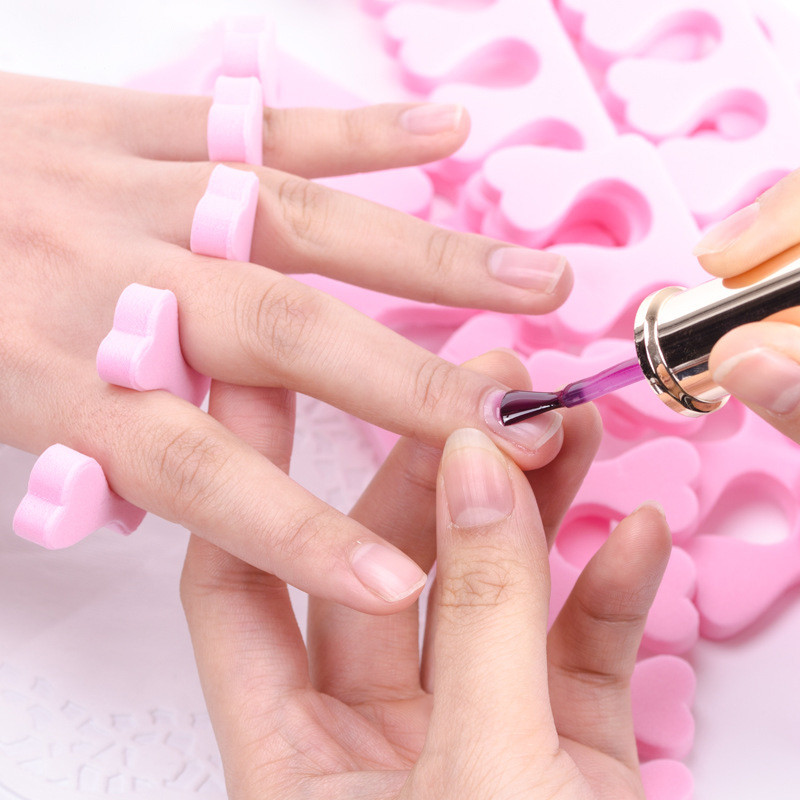 50db/csomag Nail Art lábujj elválasztó lábak szivacs ujjak elválasztók puha gél UV lakk körömszalon kellékek pedikűr manikűr eszközök