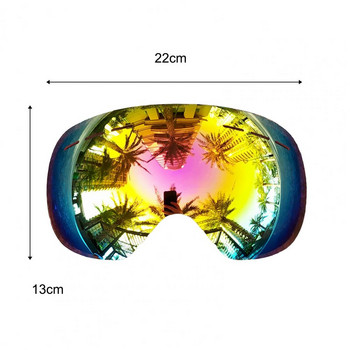 Ски очила HX06 Лещи Двуслойни Снежна слепота Устойчиви на UV защита Очила за сноуборд за ски Аксесоари за зимни спортове