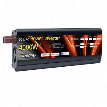 Инвертор 12v 220v Соларен инвертор 1000W 1500W 2000W 4000W Преносим трансформатор на напрежение Автоматично зарядно преобразувател Автомобилен инвертор на мощност