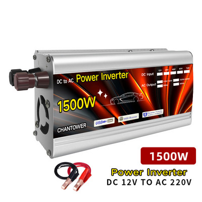 Inverter 12V 220V Solar Inverter 1000W 1500W 2000W 4000W Hordozható Feszültség Transzformátor Automatikus Töltő Átalakító Autó Inverter