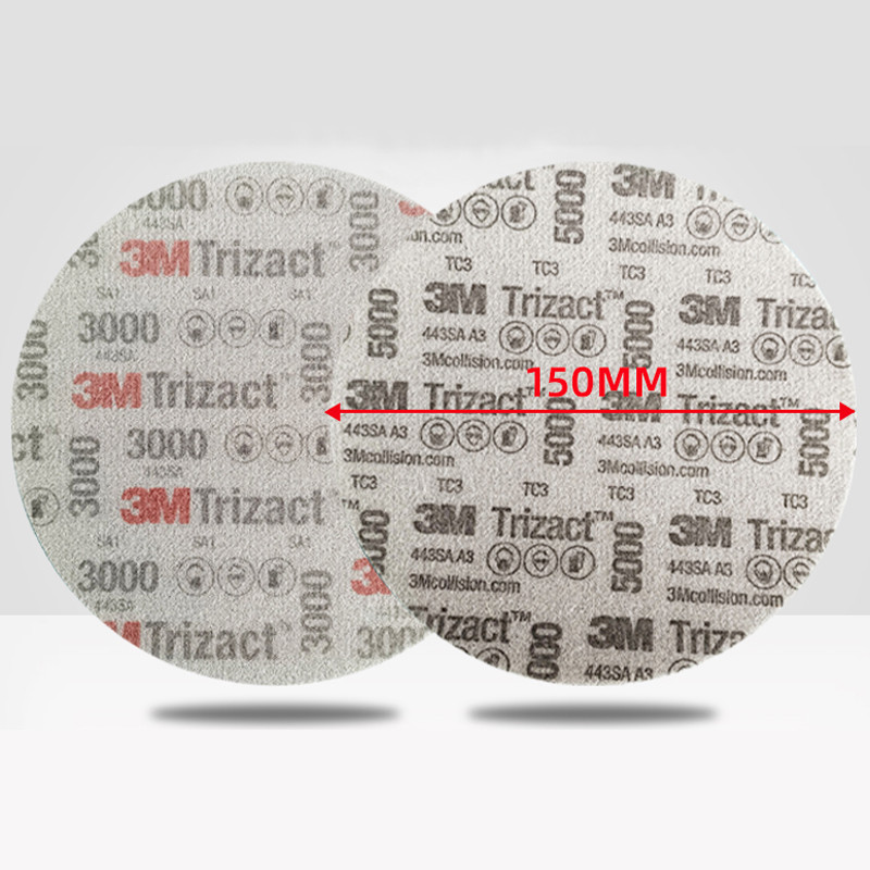 1Pcs 3M гъба полираща шкурка 3000 зърно 5000 автомобилно покритие 6 инча 150 мм кръгла шкурка 02085