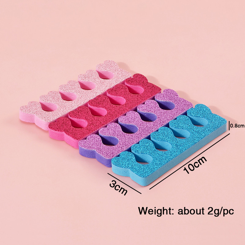 8 buc. Separatoare de degete pentru arta unghiilor Pedichiură Manicura Îngrijire UV Gel Lac Bling Colorat Burete moale Distanțiere pentru degetele degetelor Accesorii pentru unghii