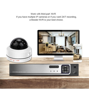 Ανίχνευση κίνησης IP Κάμερα POE H.265 5MP 4X Οπτικό ζουμ 2,8-12mm Εξωτερική κάμερα POE PTZ IP Home Security AC18Pro