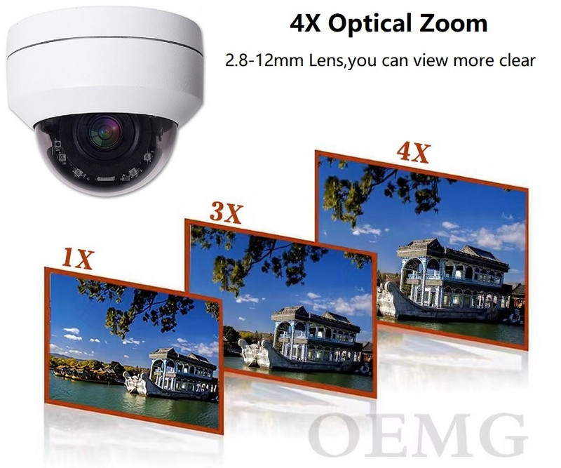 Cameră IP de detectare a mișcării POE H.265 5MP 4X Zoom optic 2.8-12mm Cameră IP POE PTZ pentru exterior AC18Pro