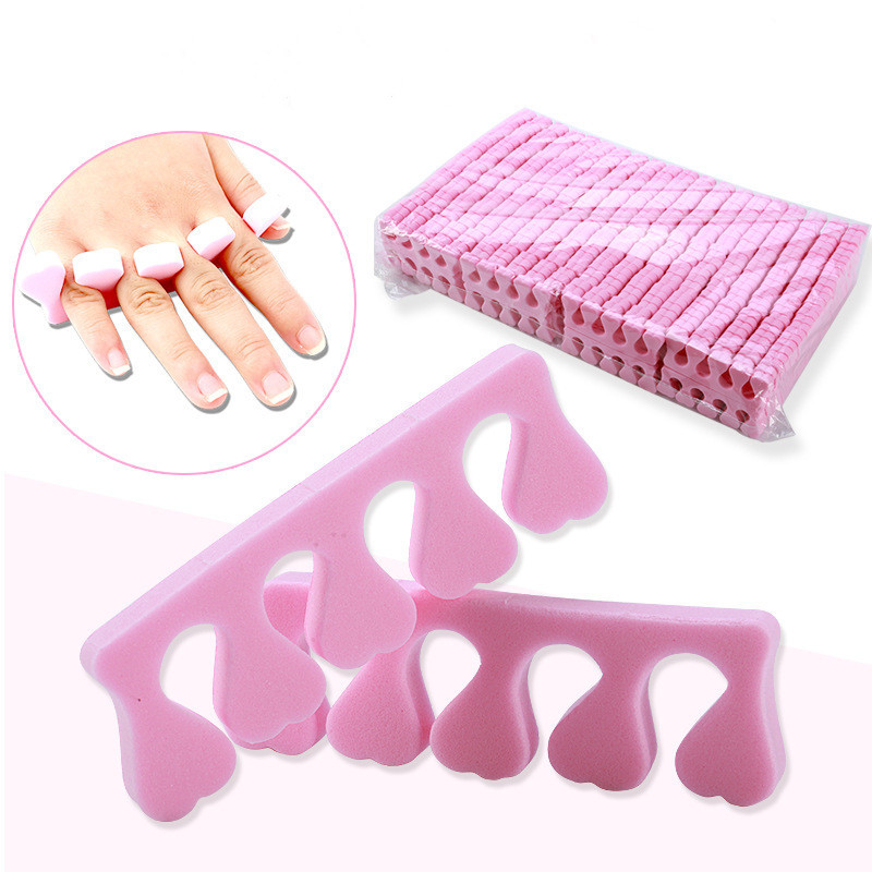Profesional 50 de perechi Nail Art 100 buc Separatoare degete Degete Picioare Burete Gel moale Lac Manichiura Pedichiura Pachet Instrumente de frumusete