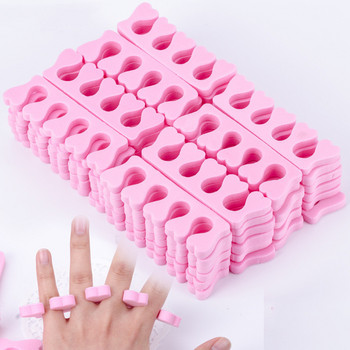 50 τμχ (25 ζεύγη) Μαλακός αφρός διαχωριστής δακτύλων σε σχήμα καρδιάς ροζ Επαγγελματικά εργαλεία τέχνης νυχιών για περιποίηση ποδιών μανικιούρ πεντικιούρ