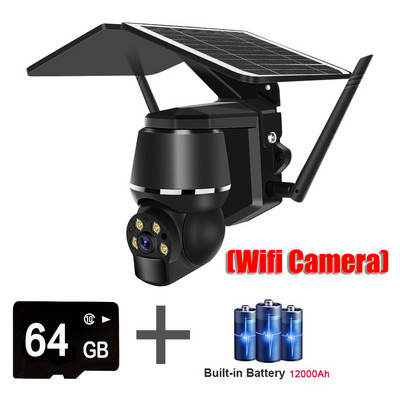 Panou solar de rețea 4G Cameră de supraveghere Wifi fără fir Protecție de securitate în aer liber CCTV 360 PTZ Detectare mișcare Casă inteligentă