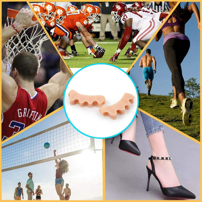 4 vnt. Apsauginė pirštų apsauga Silikoninė kojos korektorius medžiaga Minkšta gelio tiesinimo priemonė tarpikliai Neštuvų priežiūros įrankių skyriklis