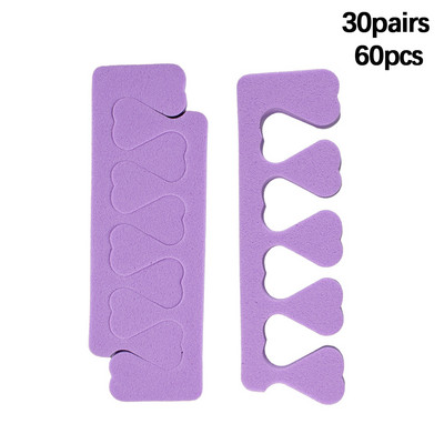 30 porų/pak. 60 vnt. Nagų dailės pirštai Kojų pirštai Atskyrikliai Minkštos putos Kempinėlė UV gelio lakas Grožio manikiūro pedikiūro įrankiai Pirštų neštuvai