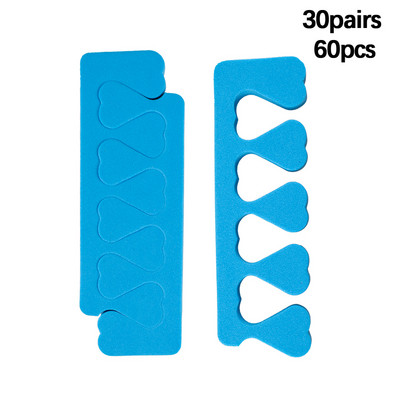 30 porų/pak. 60 vnt. Nagų dailės pirštai Kojų pirštai Atskyrikliai Minkštos putos Kempinėlė UV gelio lakas Grožio manikiūro pedikiūro įrankiai Pirštų neštuvai