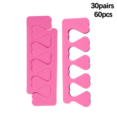 30 porų/pak. 60 vnt. Nagų dailės pirštai Kojų pirštai Atskyrikliai Minkštos putos Kempinėlė UV gelio lakas Grožio manikiūro pedikiūro įrankiai Pirštų neštuvai