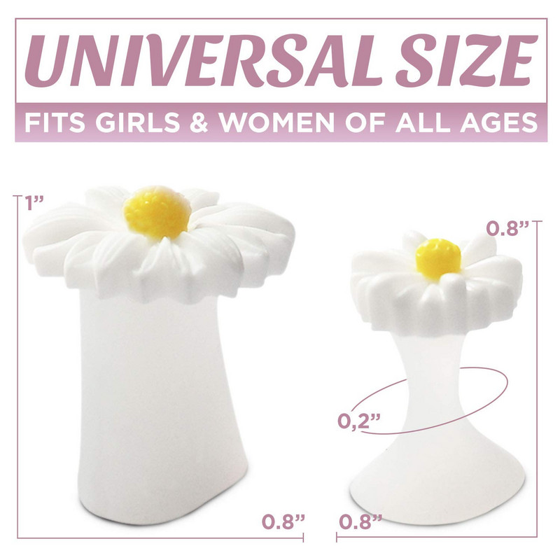 Separatoare de degete pentru pedichiura lacului de unghii - 8 x distanțiere, brancardiere, împrăștiatoare, apărătoare pentru poloneză - distanțiere degete pentru picioare (mușețel)