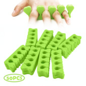 50/100 vnt. Žalia/rožinė/raudona nagų dailės pėdų skaldymo putų manikiūro priemonė