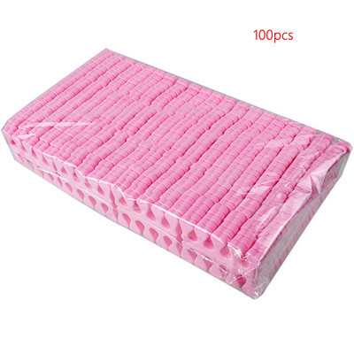 50/100 vnt. Žalia/rožinė/raudona nagų dailės pėdų skaldymo putų manikiūro priemonė