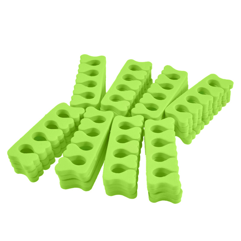 50/100 vnt. Žalia/rožinė/raudona nagų dailės pėdų skaldymo putų manikiūro priemonė