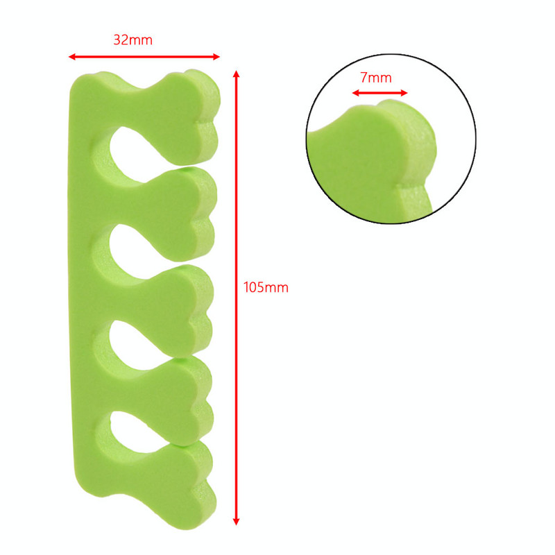 50/100 vnt. Žalia/rožinė/raudona nagų dailės pėdų skaldymo putų manikiūro priemonė