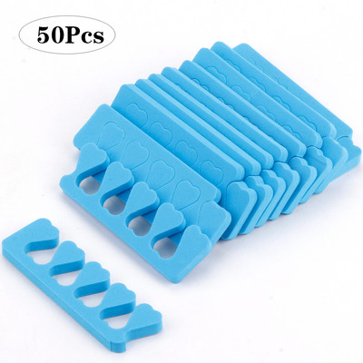 50/100 vnt. nagų dailės pirštų plokštuvai Minkštas gelis UV lakas pėdų pirštams skirtuvai Kempinėlių pirštų skirstytuvas manikiūro dažai pedikiūro reikmenys