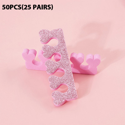 20/50 τμχ Μαλακοί αφροί Βαμβακερά διαχωριστικά δακτύλων για μανικιούρ Πεντικιούρ ποδιών Gel UV βερνίκι Nail Salon Σφουγγάρι Μανικιούρ Nail Art Tools