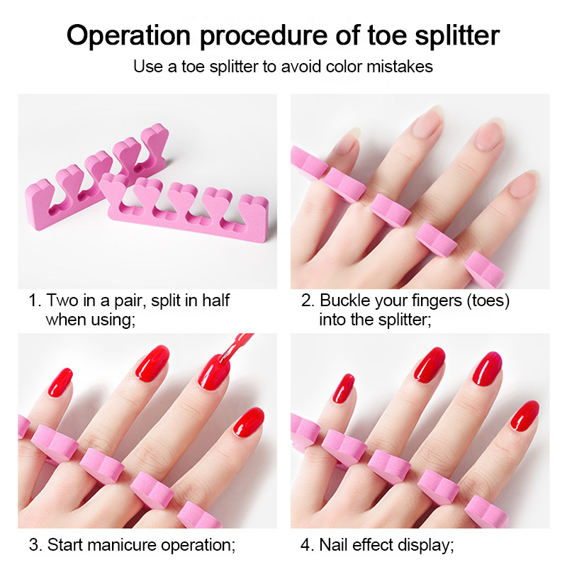 20/50 τμχ Μαλακοί αφροί Βαμβακερά διαχωριστικά δακτύλων για μανικιούρ Πεντικιούρ ποδιών Gel UV βερνίκι Nail Salon Σφουγγάρι Μανικιούρ Nail Art Tools