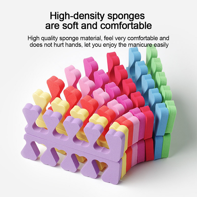 20/50 τμχ Μαλακοί αφροί Βαμβακερά διαχωριστικά δακτύλων για μανικιούρ Πεντικιούρ ποδιών Gel UV βερνίκι Nail Salon Σφουγγάρι Μανικιούρ Nail Art Tools