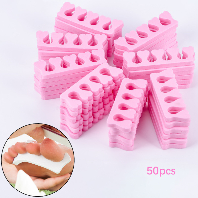 25 de perechi Separatoare de degete pentru arta unghiilor Degete Picioare Burete Gel moale UV Instrumente de frumusete Polish Manichiura Pedichiura Pachet Materiale pentru salonul de unghii