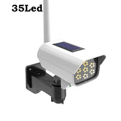 Lampă solară COB Senzor de mișcare Cameră simulată de securitate Lumină de inundație fără fir pentru exterior IP65 Lampă LED rezistentă la apă pentru grădină