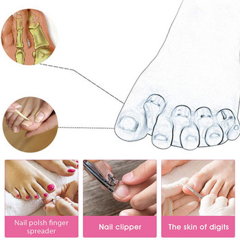 2 ΤΕΜ. Πεντικιούρ Διαχωριστής Δακτύλων Μαλακό μανικιούρ σιλικόνης Ευέλικτα νύχια Διαχωρισμός δακτύλων Ισιωτικά για νύχια Εργαλεία περιποίησης ποδιών