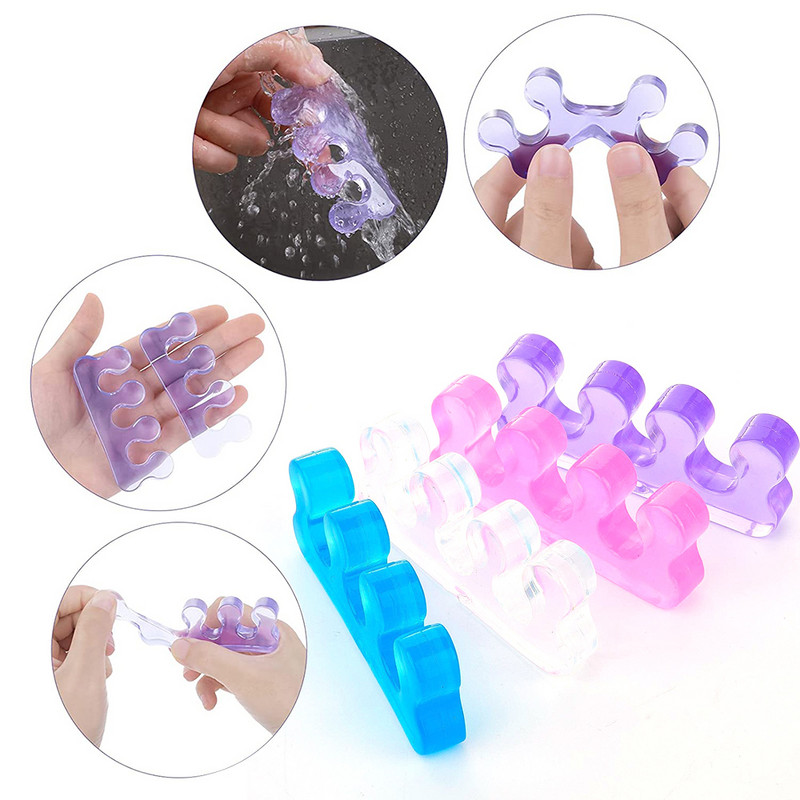 2 bucăți silicon manichiură pedichiură gel separator degete distanțier pentru degetele degetelor de la picioare Distanțiere de separare instrumente pentru îngrijirea unghiilor piciorului