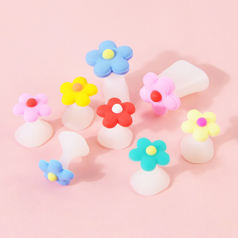 8 τεμάχια/συσκευασία σιλικόνης διαχωριστής δακτύλων χαριτωμένος μαλακός διαχωριστής δακτύλων πεντικιούρ για περιποίηση μανικιούρ Εργαλείο τέχνης νυχιών λουλούδι/ζαχαρωτά/καρδιά Νυχιών