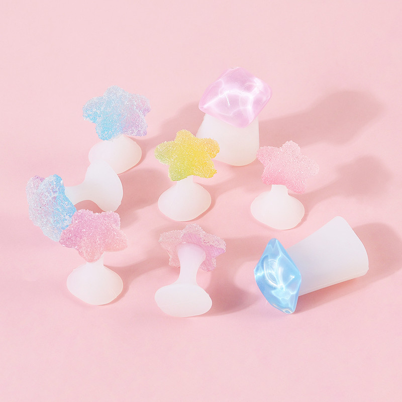 8 τεμάχια/συσκευασία σιλικόνης διαχωριστής δακτύλων χαριτωμένος μαλακός διαχωριστής δακτύλων πεντικιούρ για περιποίηση μανικιούρ Εργαλείο τέχνης νυχιών λουλούδι/ζαχαρωτά/καρδιά Νυχιών