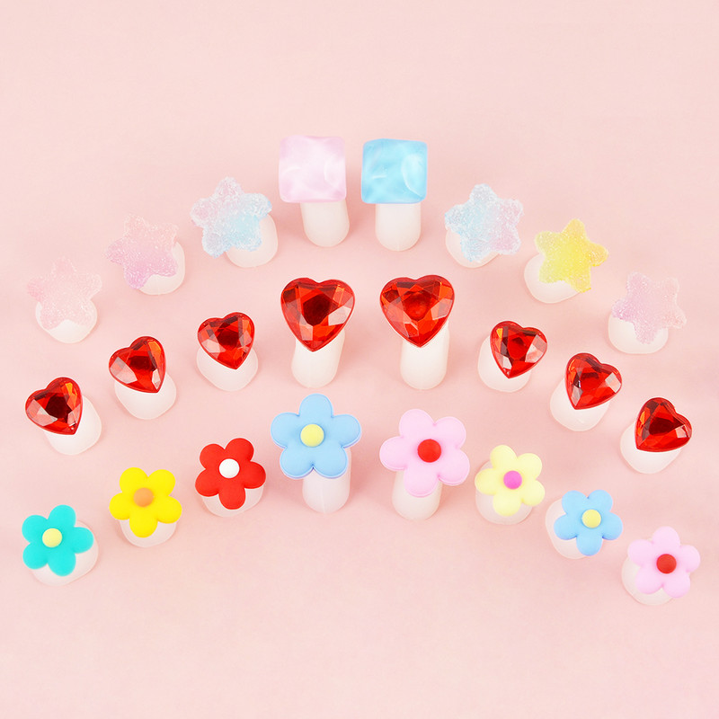 8 τεμάχια/συσκευασία σιλικόνης διαχωριστής δακτύλων χαριτωμένος μαλακός διαχωριστής δακτύλων πεντικιούρ για περιποίηση μανικιούρ Εργαλείο τέχνης νυχιών λουλούδι/ζαχαρωτά/καρδιά Νυχιών