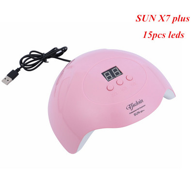 45 W nagų džiovintuvas LED UV nagų lempa LCD ekranas 15 LED lemputė visų tipų gelinio lako lako džiovinimo lempa USB jungties nagų įrankis