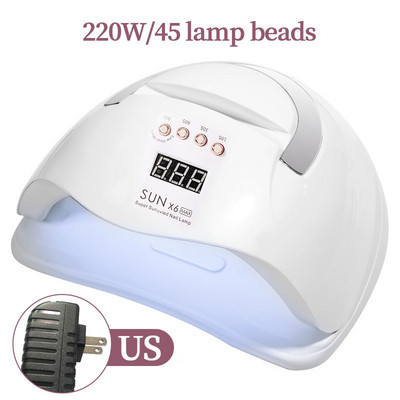 LINMANDA Professioal nešiojamas 220 W nagų fototerapijos aparatas 45 UV LED gelinio nagų lako džiovintuvo lempa manikiūro įrankių salono įranga