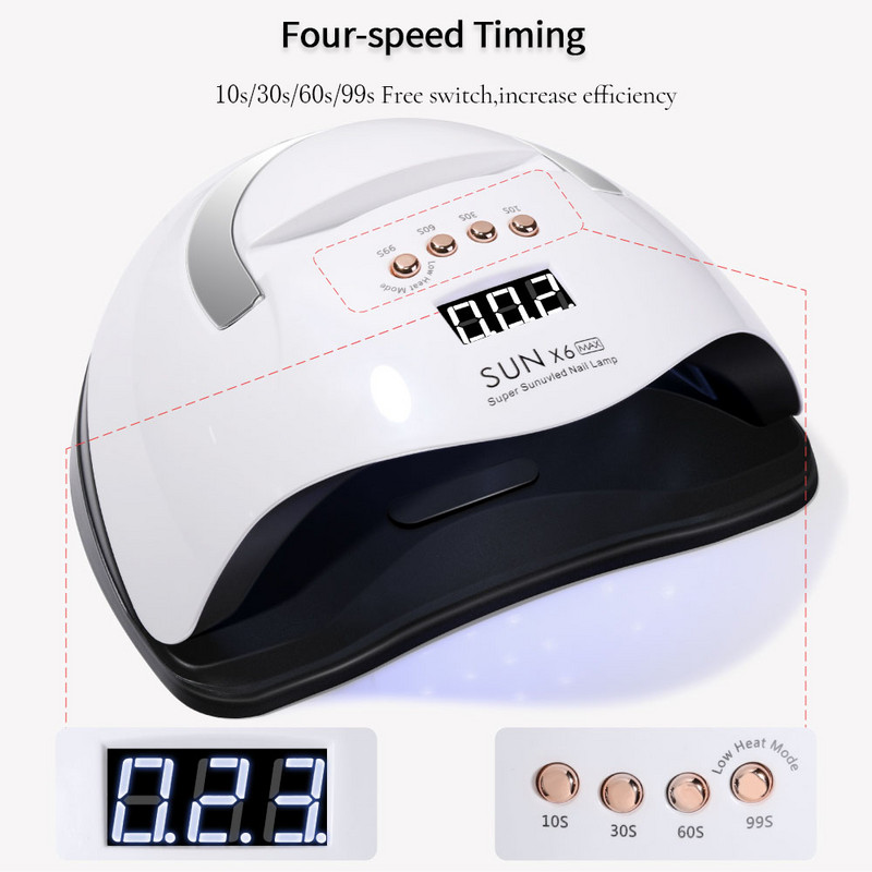 LINMANDA Professioal nešiojamas 220 W nagų fototerapijos aparatas 45 UV LED gelinio nagų lako džiovintuvo lempa manikiūro įrankių salono įranga