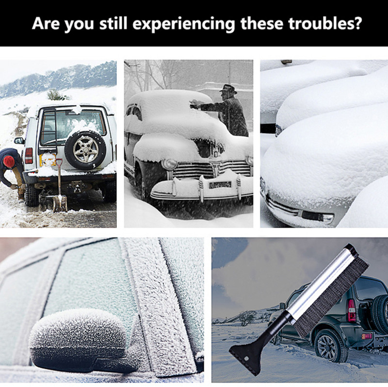 Perie de zăpadă din sticlă pentru parbrizul mașinii de iarnă