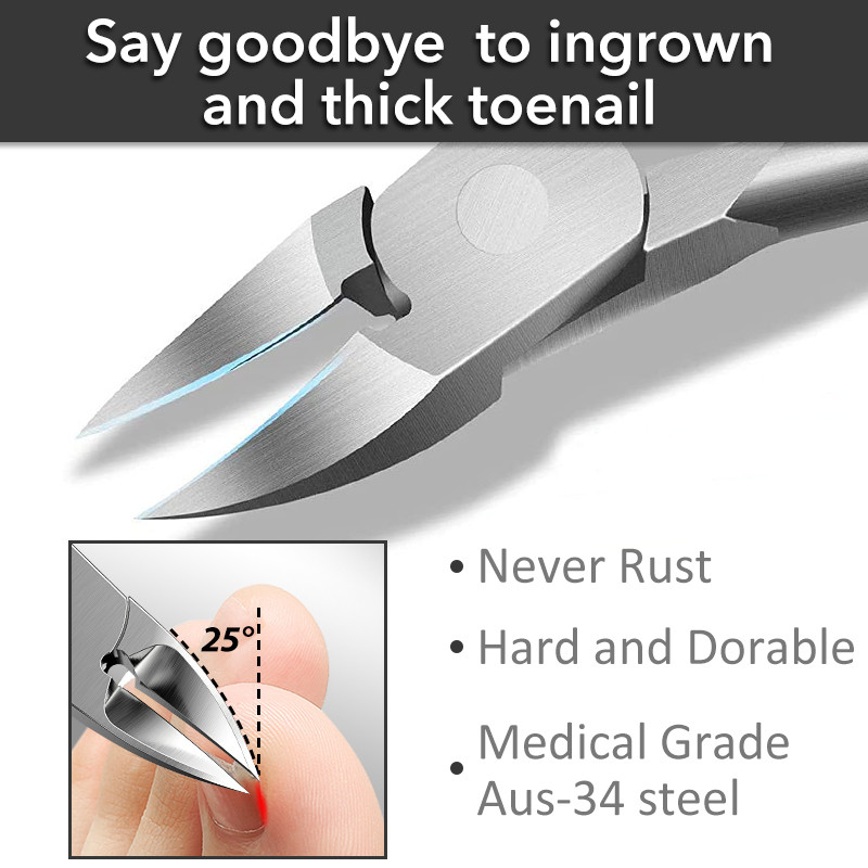 1db Sliver Lábujjköröm Benőtt Köröm Art Cuticle Clipper Clipper Élvágó Manikűr Olló Fogó Szerszám Pedikűr Elhalt Bőr eltávolító