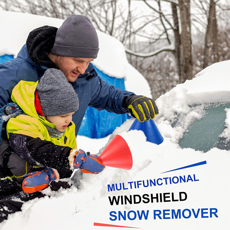 Livrare gratuită 2/4 bucăți auto mașină magică fereastră parbriz racletă de gheață pâlnie de ulei pentru îndepărtarea zăpezii lopată raclete pentru ferestre con dezghețare