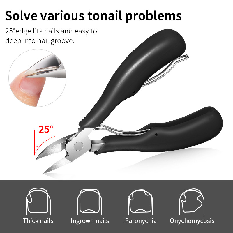 BORN PRETTY Clipper profesionist pentru arta unghiilor, tăietor pentru piele moartă, lustruit, tăietor de unghii din oțel inoxidabil, foarfecă, instrumente de îngrijire a unghiilor