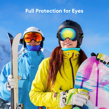 Ανδρικά γυαλιά σκι Γυναικεία χειμερινά γυαλιά για χιόνι κατά της ομίχλης με δωρεάν μάσκα διπλών στρωμάτων UV400 γυαλιά Snowboard