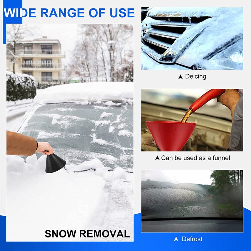 Winter Car Magic Hóeltávolító Kaparó Ablak Szélvédő Olaj Tölcsér Lapát Ablakkaparók Jégtelenítő kúp Jégkaparó Hólapát