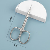 Nerūsējošā tērauda atmirušās ādas šķēres Krievu stila pirmapstrādes manikīra rīki Portatīvie apgriešanas atmirušās ādas smailās skaistumkopšanas šķēres