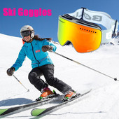 Ochelari de schi 2021 cu lentile polarizate magnetice dublu strat Ochelari de schi anti-aburi UV400 pentru snowboard barbati femei ochelari de schi Ochelari